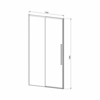 Душевая дверь Vincea Slim-N VDS-4SN 120 см Black тонированная