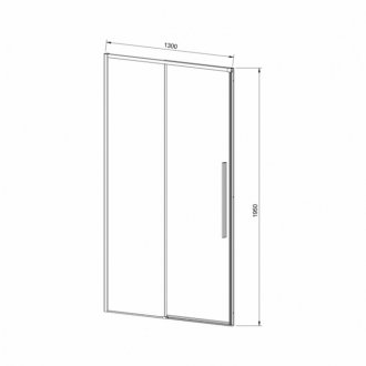 Душевая дверь Vincea Slim-N VDS-4SN 130 см Black прозрачная