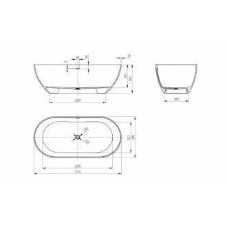 Ванна Vincea Solid Surface VBT-4S04MW