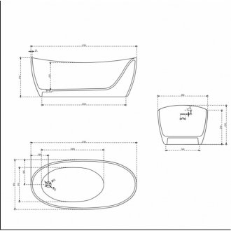 Ванна Vincea Solid Surface VBT-6S03MW