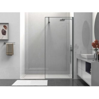 Душевая перегородка Vincea Walk-In VSW-1HS 90 см вороненая сталь