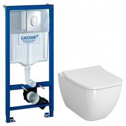 Комплект Grohe Rapid SL 38772001 + Vitra Shift 7742B003-0075 + Grohe Skate Cosmopolitan 38732000 хром глянцевый