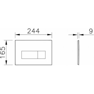 Клавиша смыва Vitra Root Square 740-2324