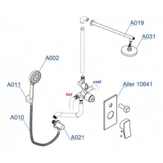 Душевая система WasserKRAFT A14131