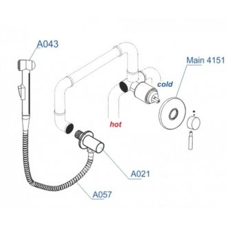 Гигиенический набор WasserKRAFT A14157