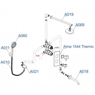 Душевая система WasserKRAFT А171519 Thermo