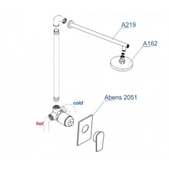 Душевая система WasserKRAFT Abens А20219