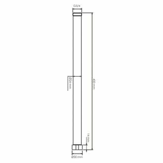 Удлинитель для душевой стойки WasserKRAFT A226 40 см