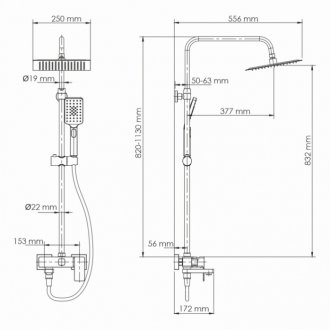 Душевая стойка WasserKRAFT A27701