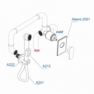 Гигиенический набор WasserKRAFT Abens A02041