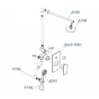 Душевая система WasserKRAFT Aisch A175571