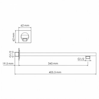 Кронштейн для верхнего душа WasserKRAFT A180