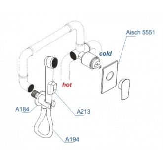 Гигиенический набор WasserKRAFT Aisch А55094