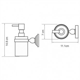 Дозатор мыла подвесной WasserKRAFT Aland K-8599