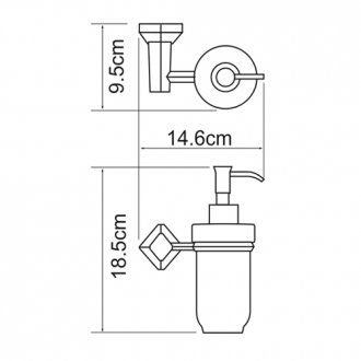 Дозатор мыла керамический WasserKRAFT Aller K-1199C