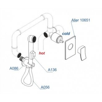 Гигиенический набор WasserKRAFT Aller A106156