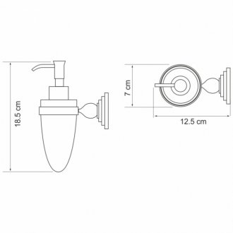 Дозатор мыла WasserKRAFT Ammer K-7099