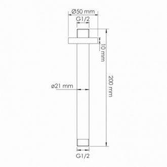 Держатель верхнего душа WasserKRAFT Asphe A337