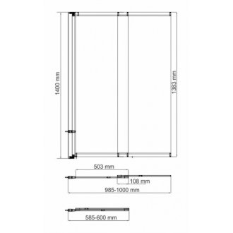 Шторка на ванну WasserKRAFT Dill 61S02-100 Wassershutz