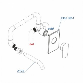 Смеситель для раковины WasserKRAFT Glan A66553