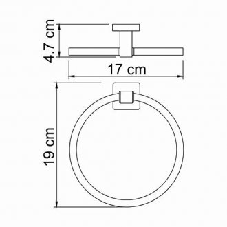 Полотенцедержатель кольцо WasserKRAFT Lippe K-6560