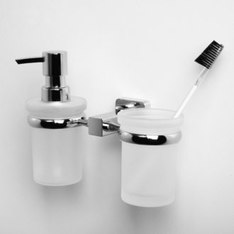 Дозатор мыла и стакан подвесные WasserKRAFT Lippe K-6589