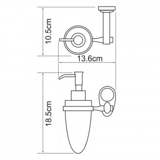 Дозатор мыла стеклянный WasserKRAFT Main K-9299