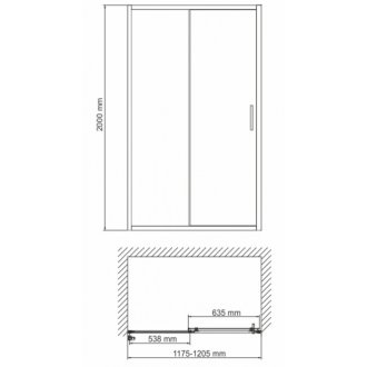 Душевая дверь WasserKRAFT Main 41S05 120 см