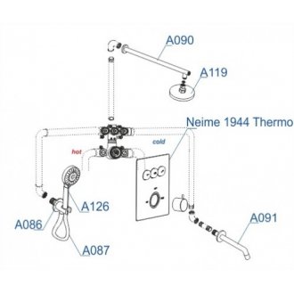 Душевая система WasserKRAFT Neime A171919 Thermo
