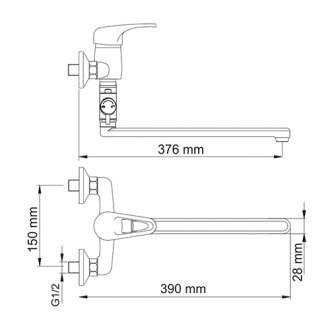 Смеситель для ванны WasserKRAFT Oder 6302L