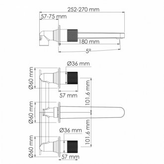 Смеситель для раковины WasserKRAFT Paar 8845