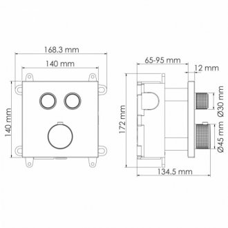 Смеситель для ванны WasserKRAFT Sauer 7148 Thermo