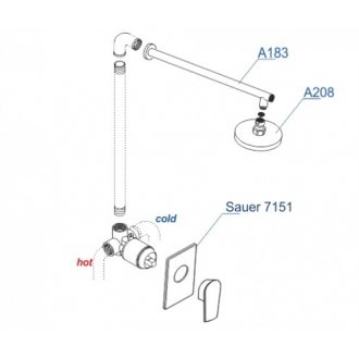 Душевая система WasserKRAFT Sauer А71183