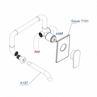 Смеситель для раковины WasserKRAFT Sauer A71573