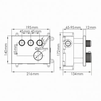 Смеситель для ванны WasserKRAFT Wern 4258 Thermo