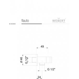 Шланговое подключение с держателем Webert Comfort АС0354