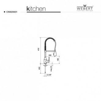 Смеситель для кухни Webert Kitchen Conic CN920602