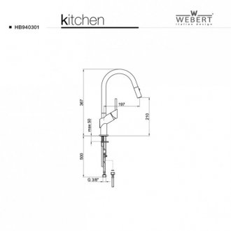 Смеситель для кухни Webert Kitchen Habitat НВ940302