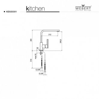 Смеситель для кухни Webert Kitchen Keo KE920302