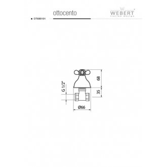 Вентиль запорный Webert Ottocento OT690101