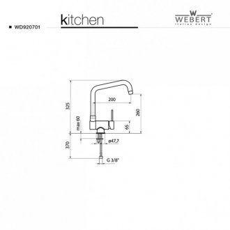 Смеситель для кухни Webert Kitchen Window WD920702