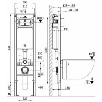 Комплект WeltWasser WW Baarbach 004 GL-WT Amberg 350 RD MT-CR