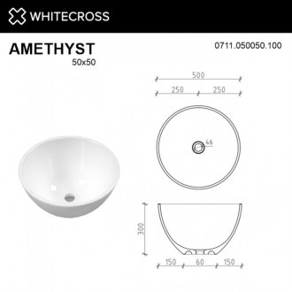 Раковина Whitecross Amethyst 0711.050050.100