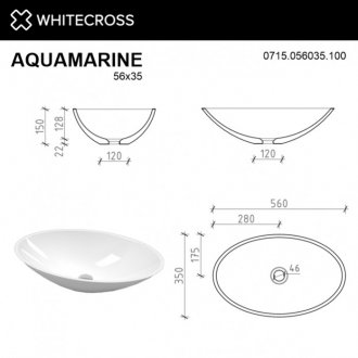 Раковина Whitecross Aquamarine 0715.056035.10100