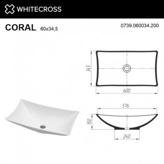 Раковина Whitecross Coral 0739.060034.200