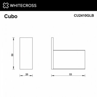 Крючок Whitecross Cubo CU2410GLB брашированное золото