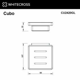 Мыльница Whitecross Cubo CU2420GL золото
