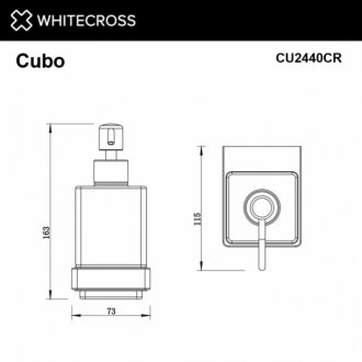 Дозатор для жидкого мыла Whitecross Cubo CU2440CR хром
