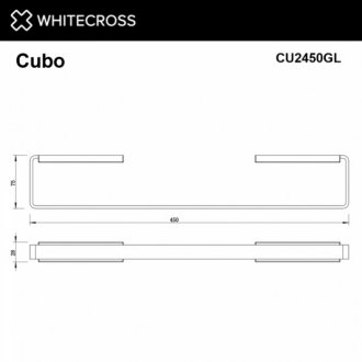 Полотенцедержатель Whitecross Cubo CU2450GL золото