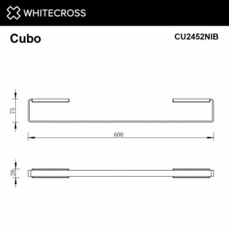 Полотенцедержатель Whitecross Cubo CU2452NIB брашированный никель